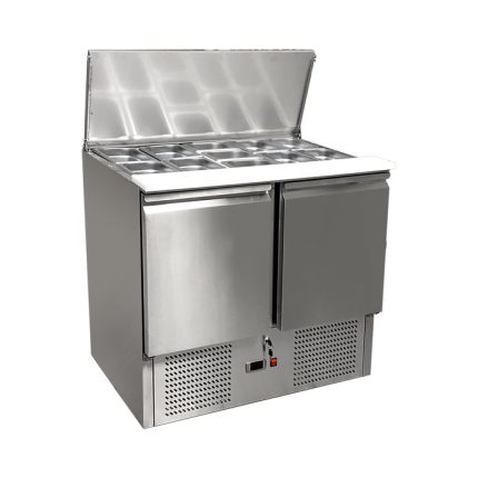 Mesón Refrigerado Salsero 2 Puertas Cubierta Polipropileno