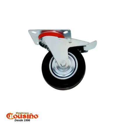 Rueda 4″ con freno